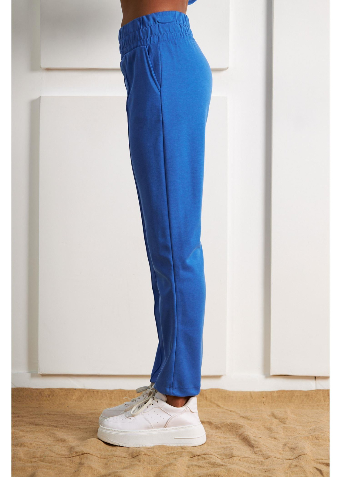 Düz Paça Dalgıç Pantolon-Saks