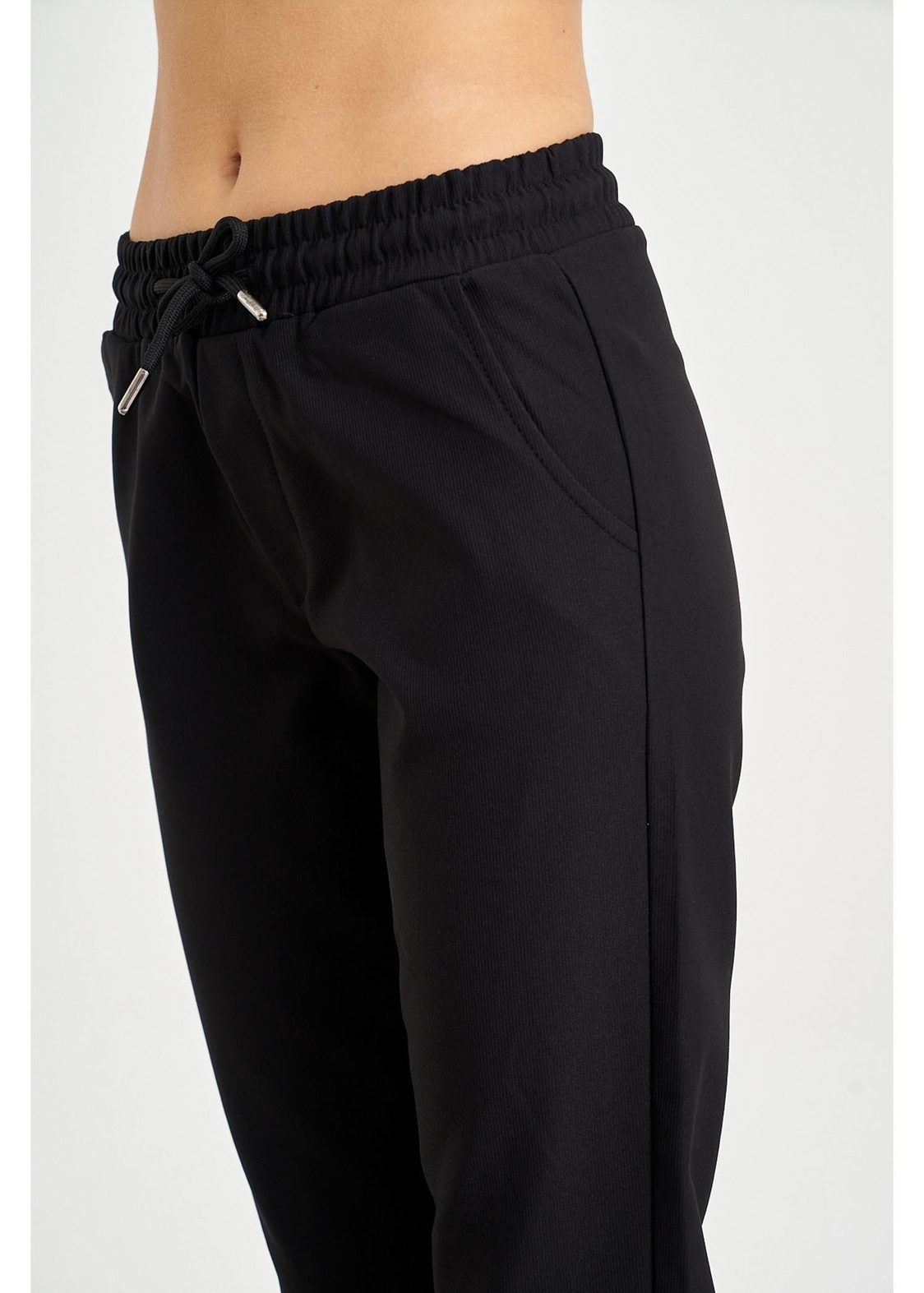 Elastik Mom Fit Pantolon-Siyah