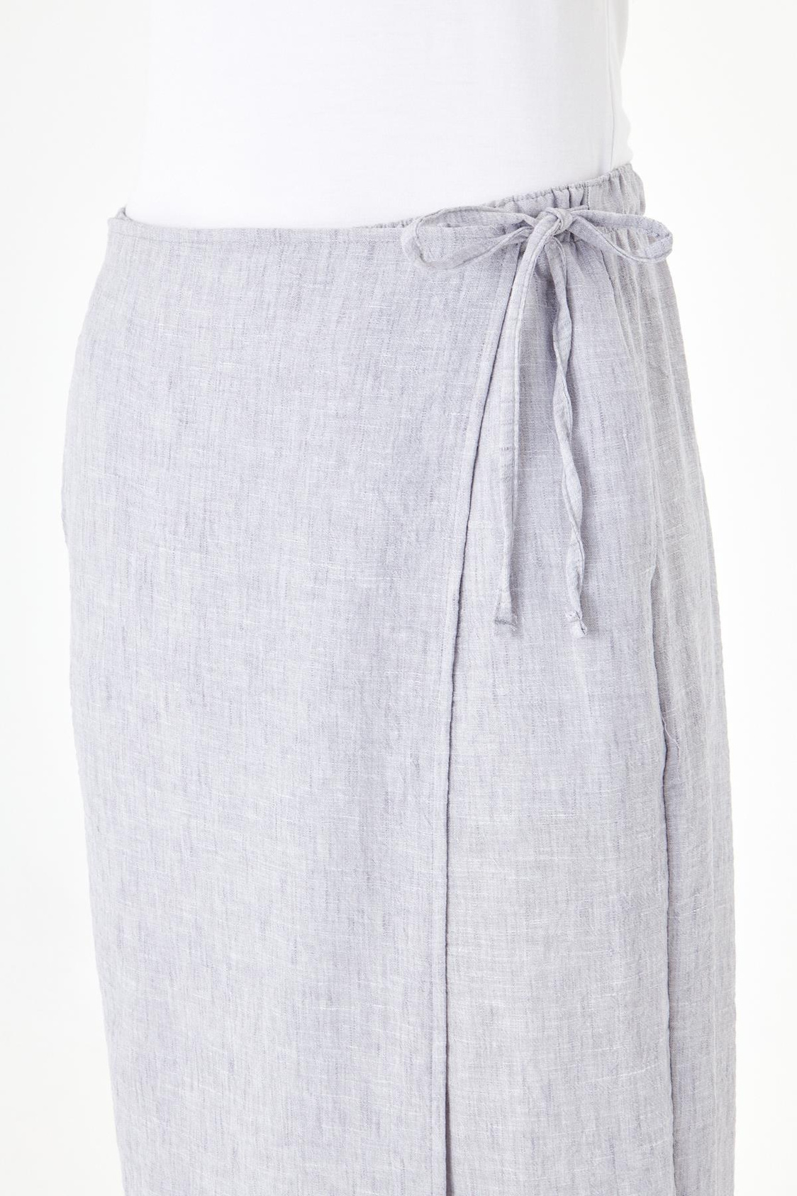 Etek Detaylı Keten Görünümlü Pantolon