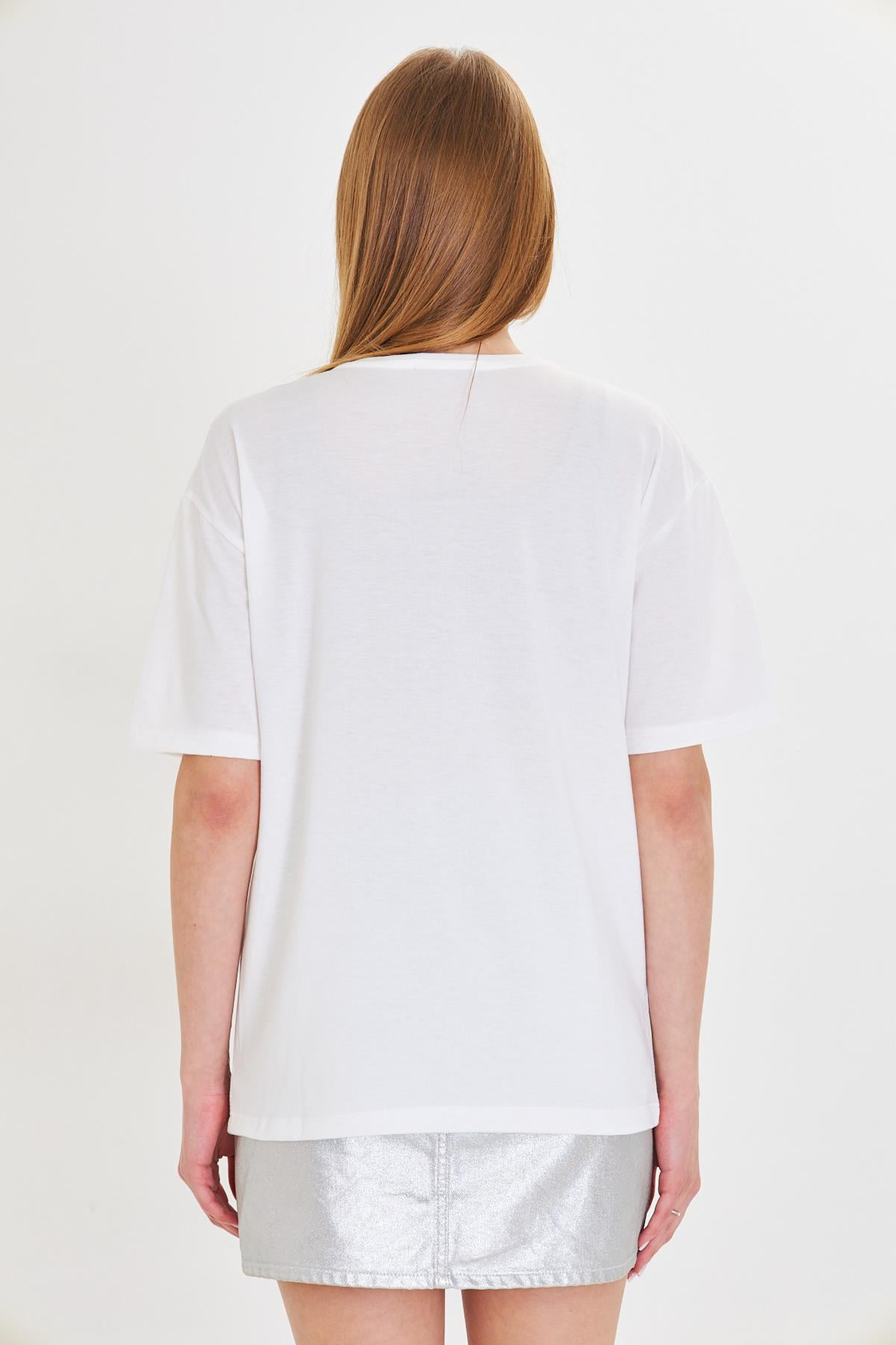 Fiyonk Baskılı Taşlı T-shirt