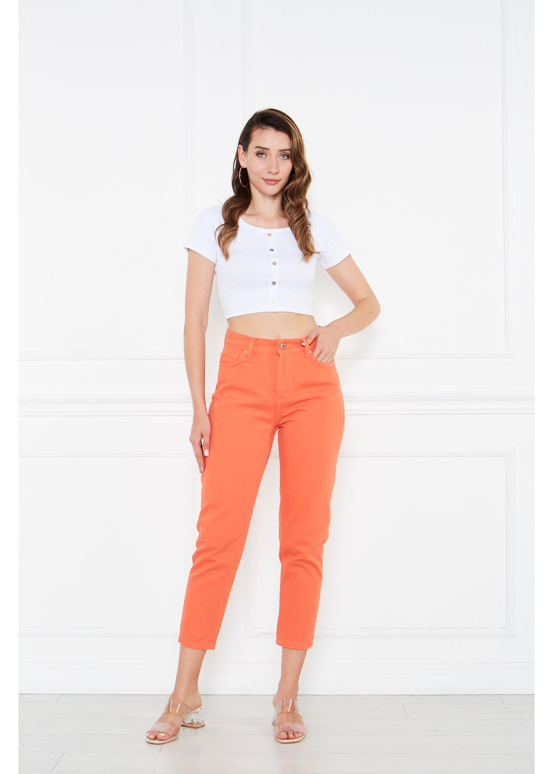 Gabardin Pantolon-Turuncu