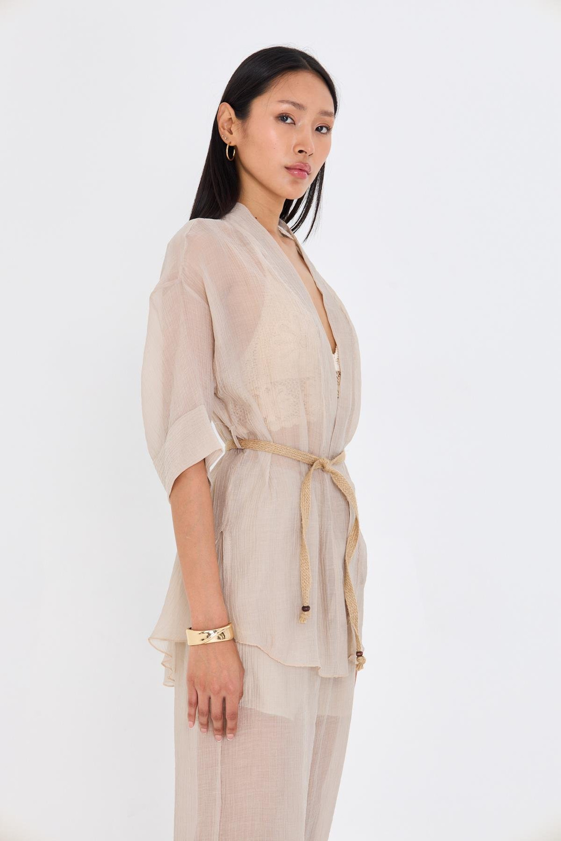 Hasır Kemerli Kimono