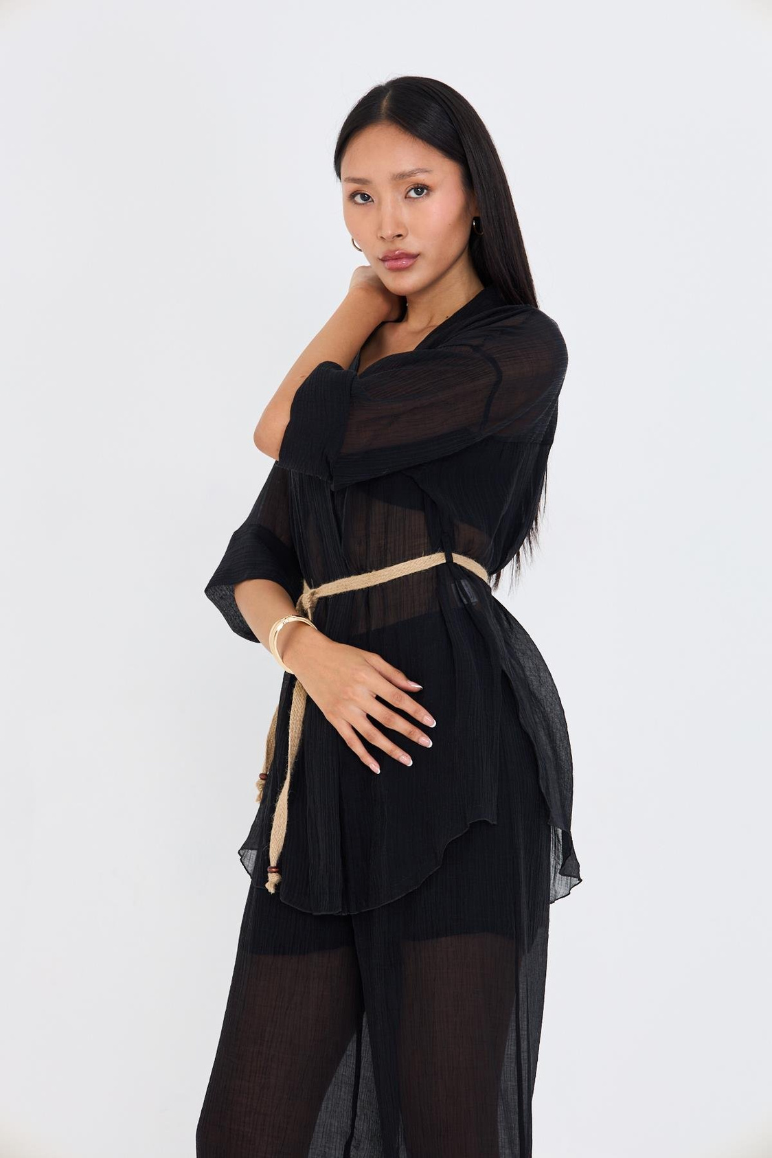 Hasır Kemerli Kimono