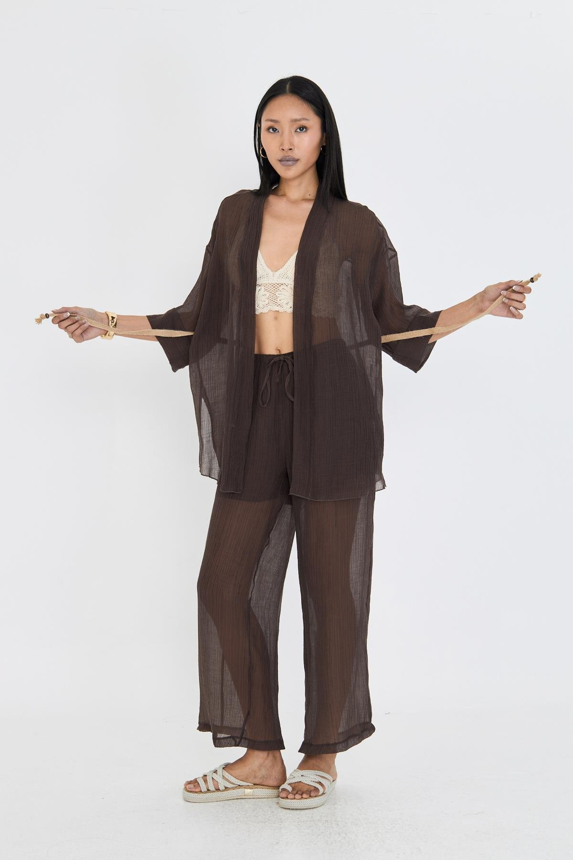 Hasır Kemerli Kimono