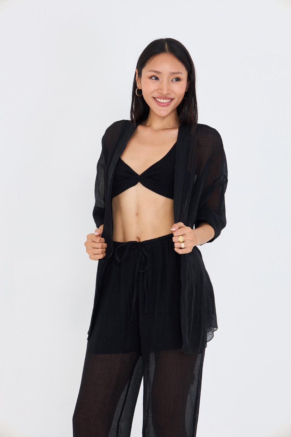 Hasır Kemerli Kimono