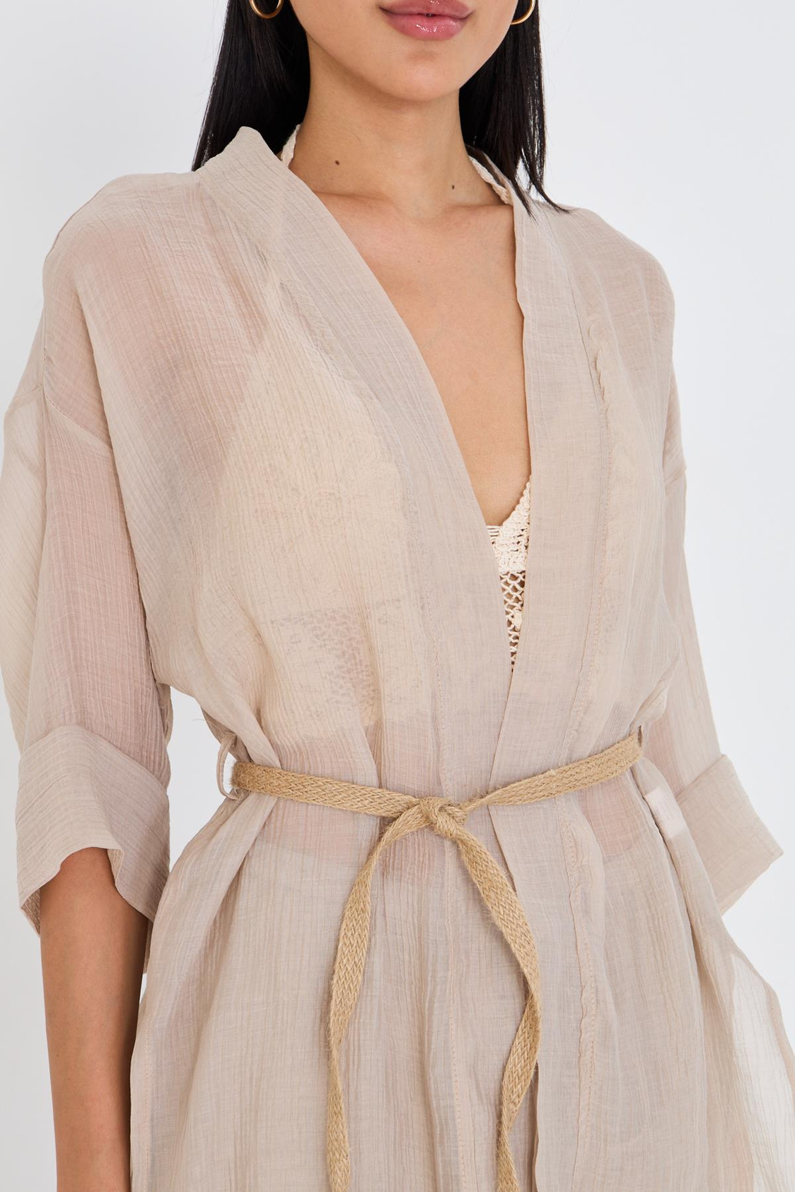 Hasır Kemerli Kimono