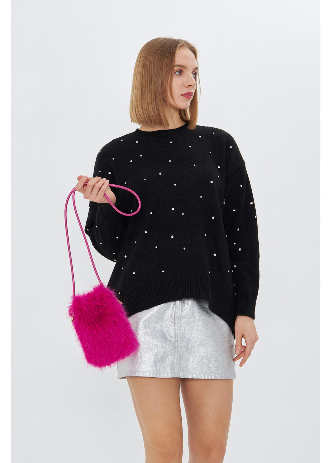 İçi Kadife Mini Peluş Çanta