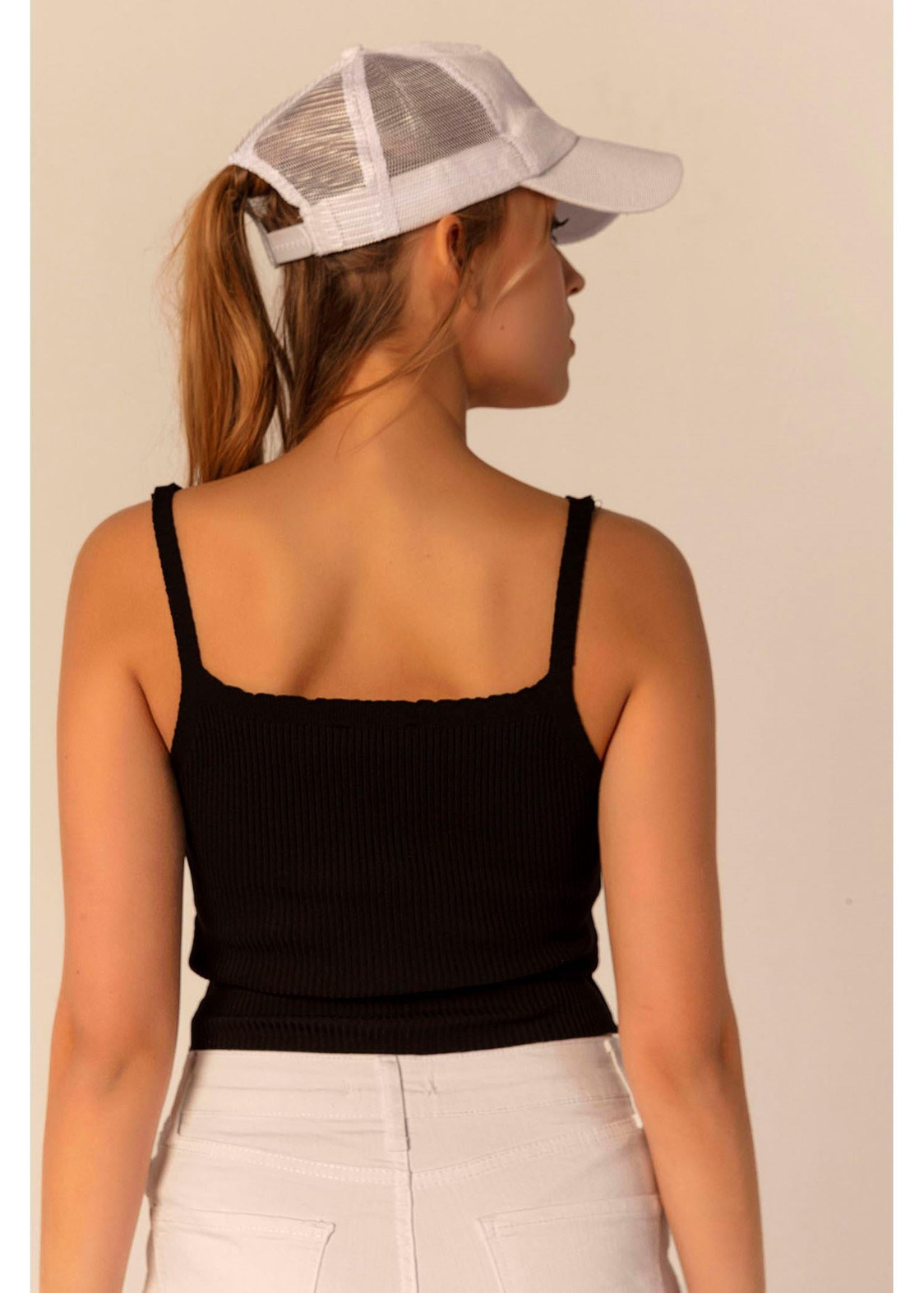 İp Askılı Fitilli Crop Bluz