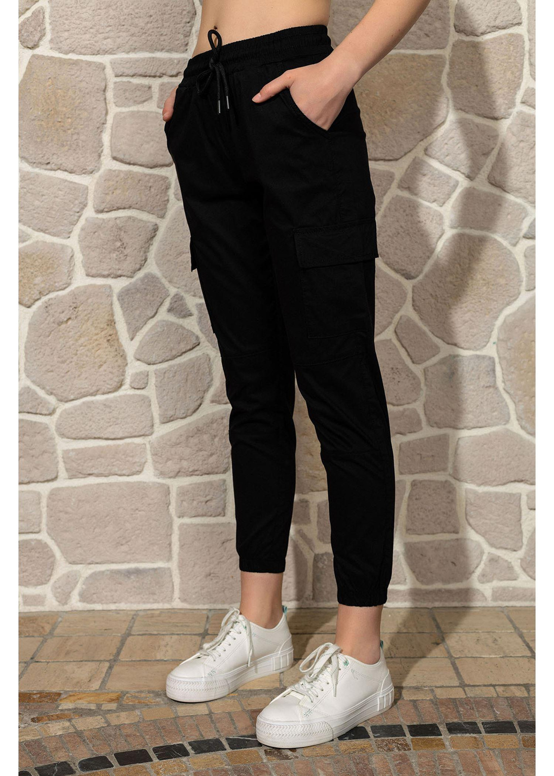 Jogger Kargo Pantolon-Siyah