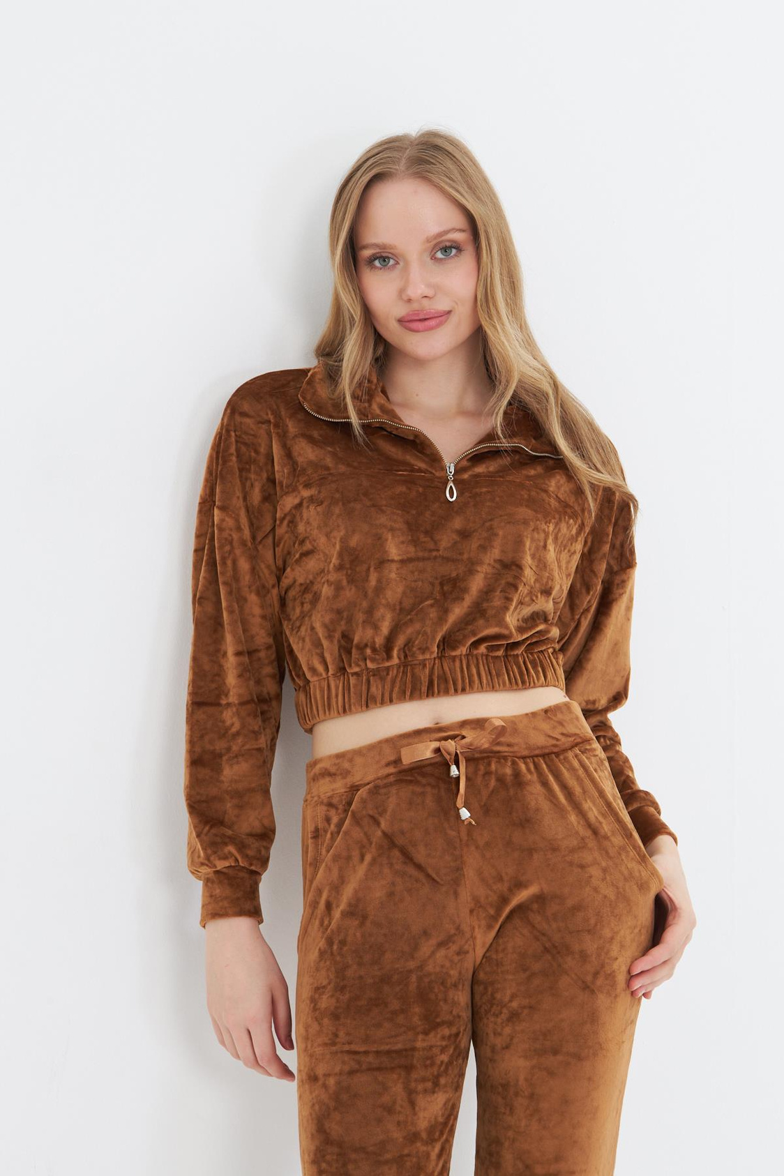 Kadife Sweatshirt - Camel