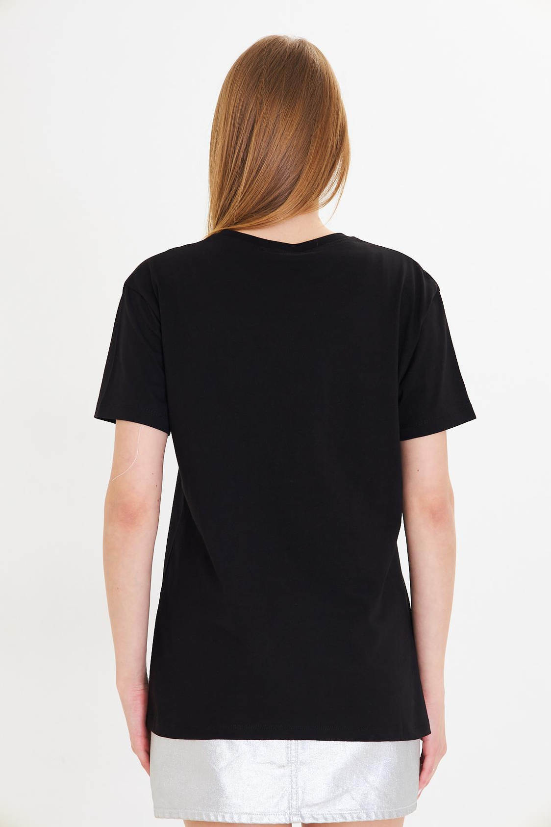 Kalpli Taş İşlemeli T-shirt