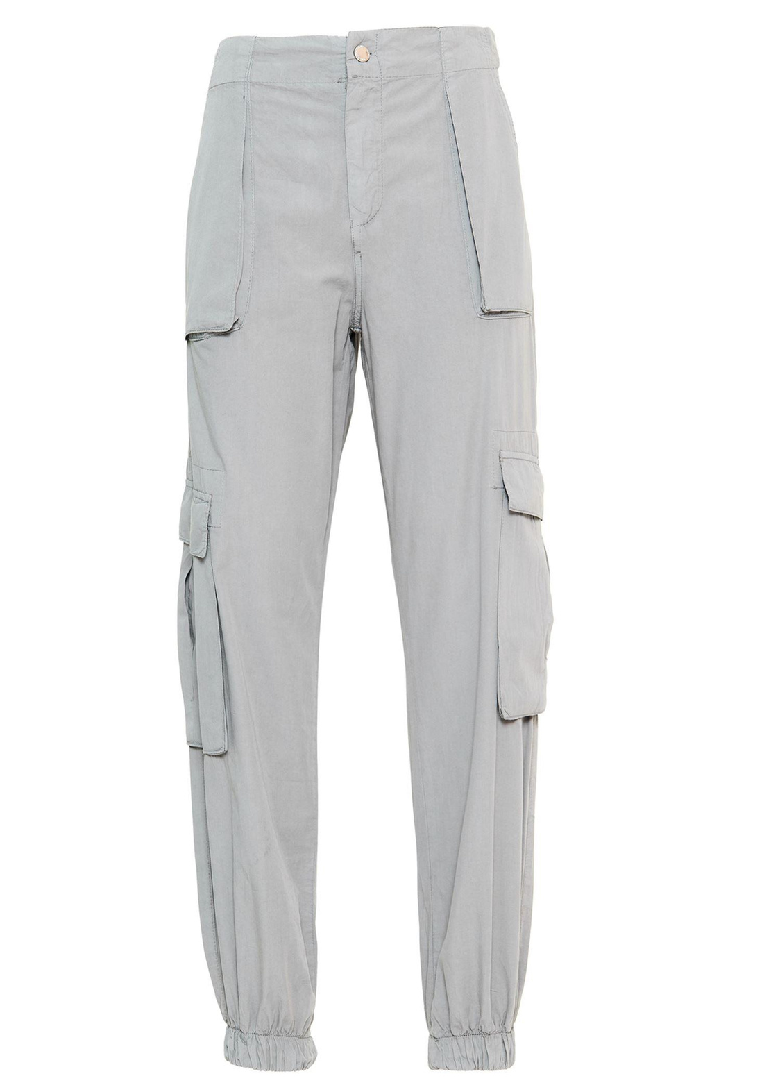 Kargo Cepli Jogger Pantolon-Gri