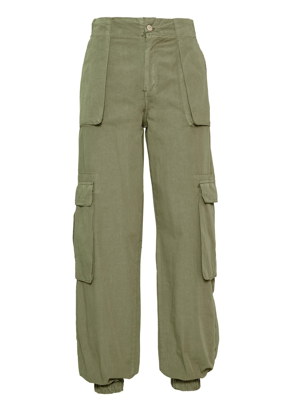 Kargo Cepli Jogger Pantolon-Yeşil