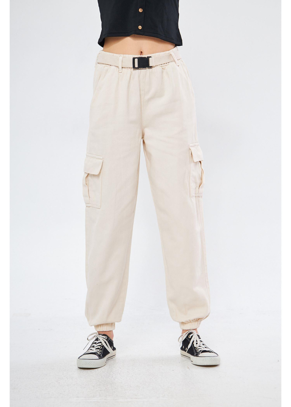 Kargo Cepli Palaskalı Jogger Pantolon