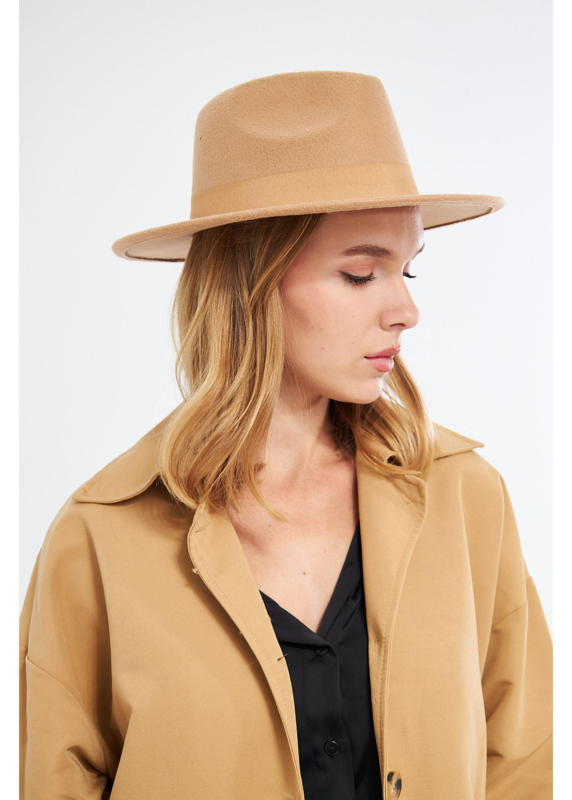 Keçe Fötr Şeritli Şapka