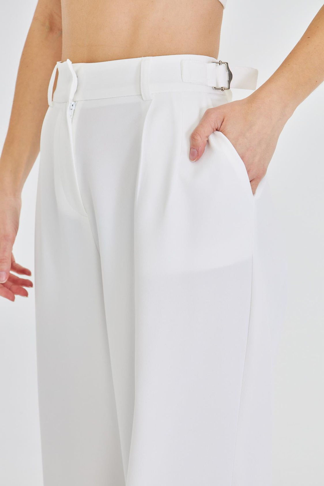 Kemeri Tokalı Atlas Pantolon