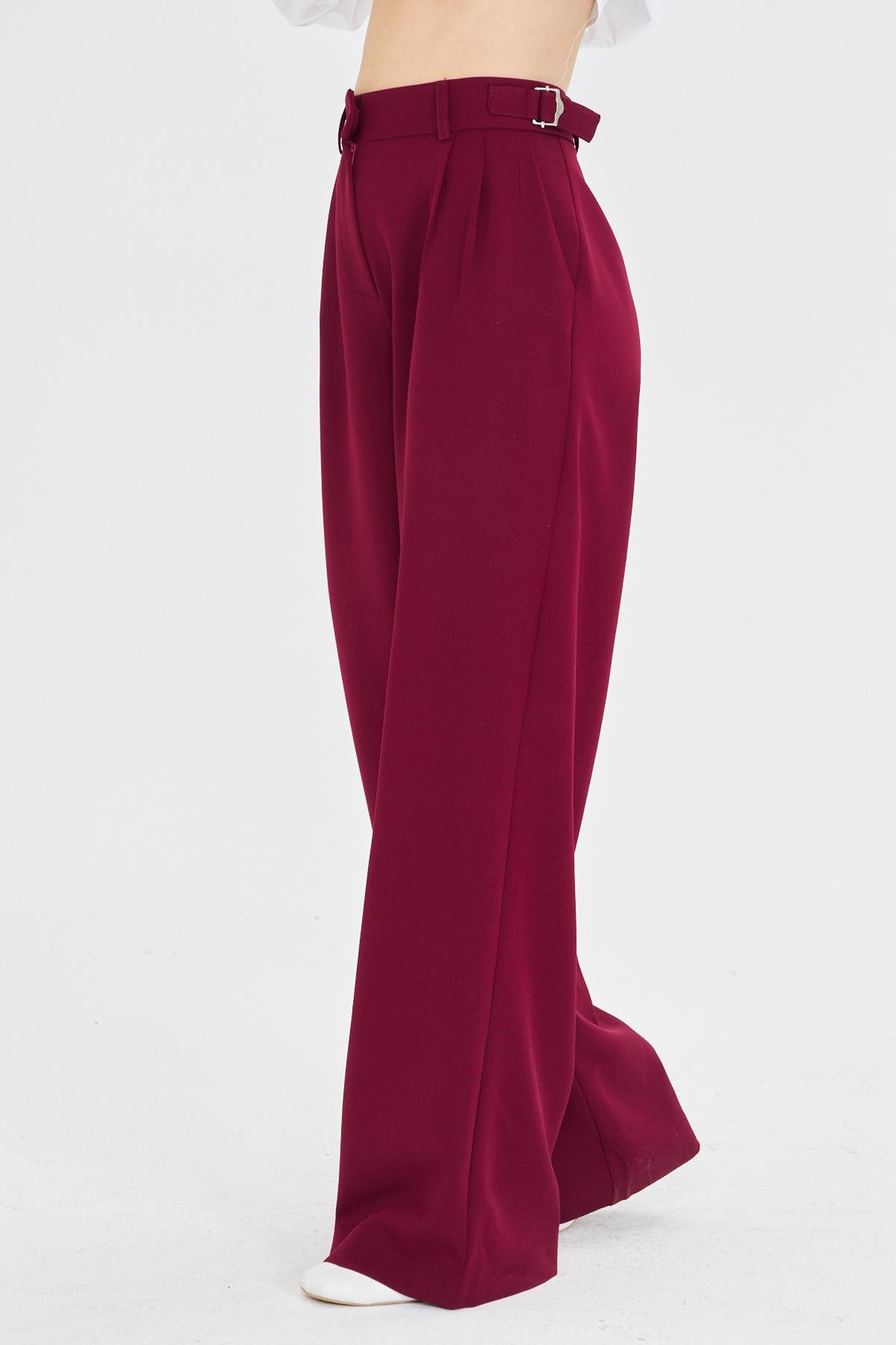 Kemeri Tokalı Atlas Pantolon