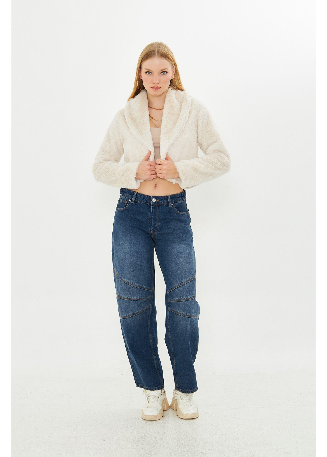 Kısa Peluş Bolero