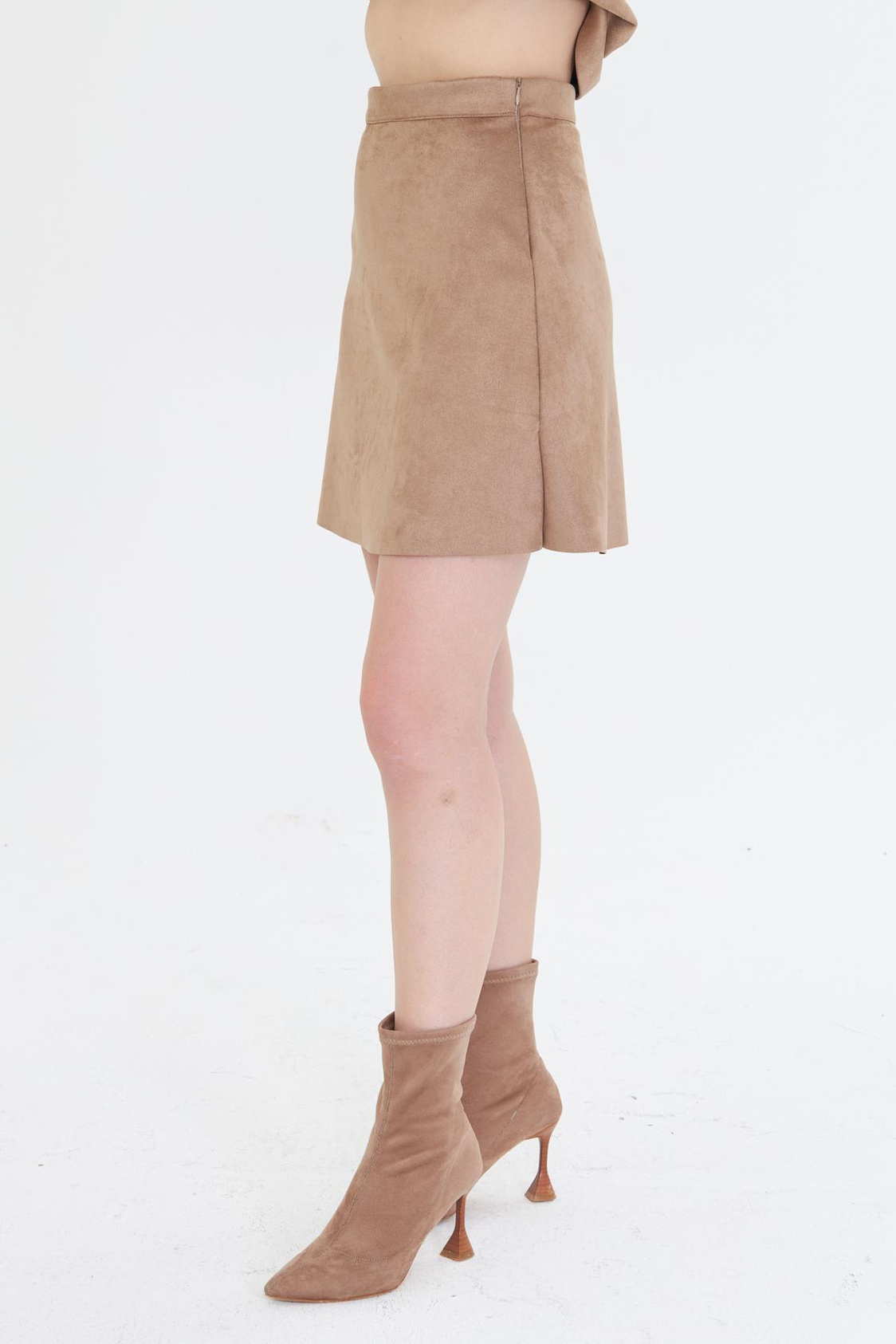 KISA SÜET ETEK - Vizon