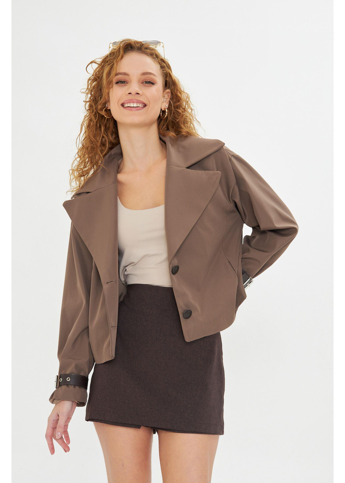 Kruvaze Suya Dayanıklı Trençkot