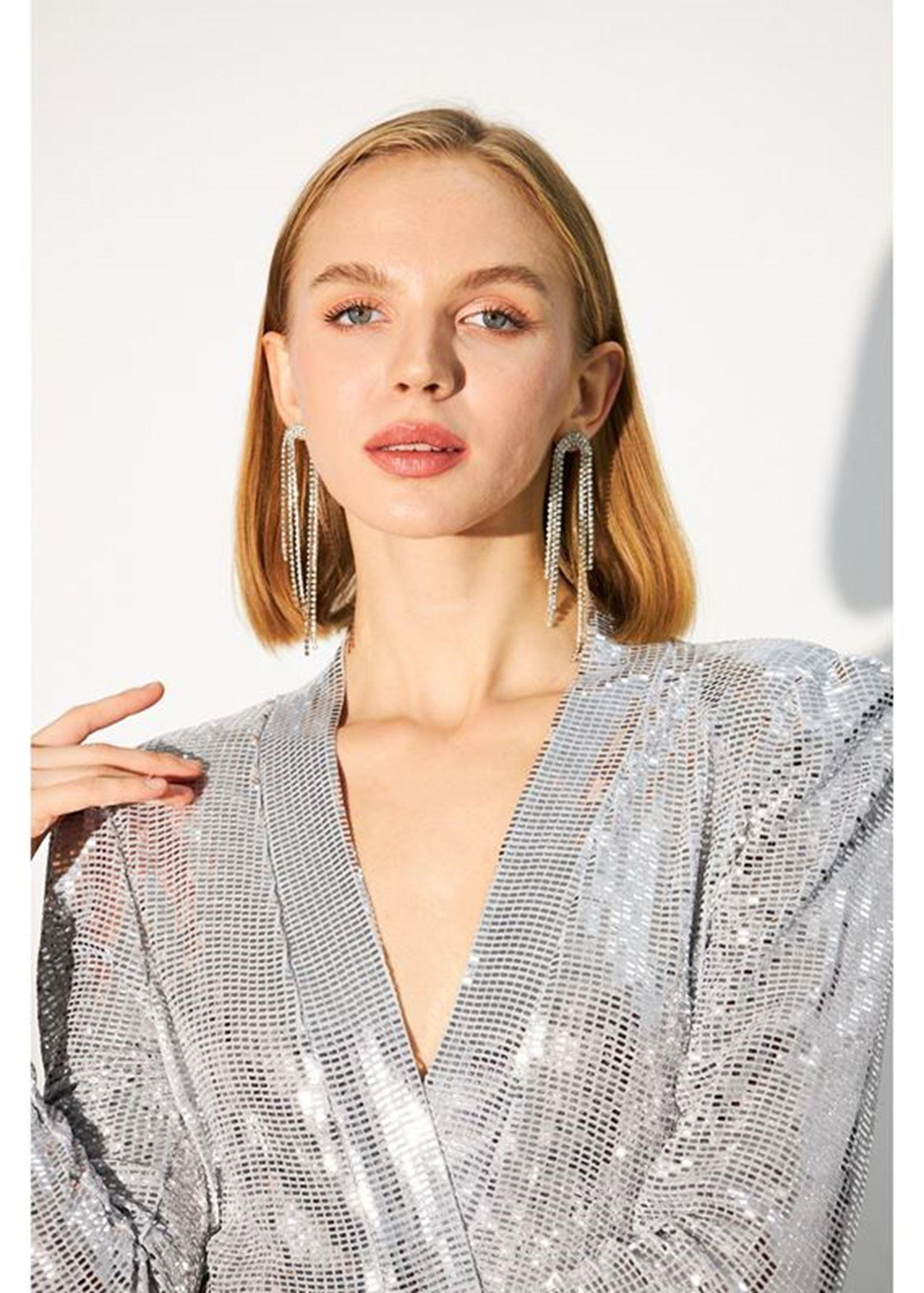 Kuşaklı Pullu Buzy Kimono