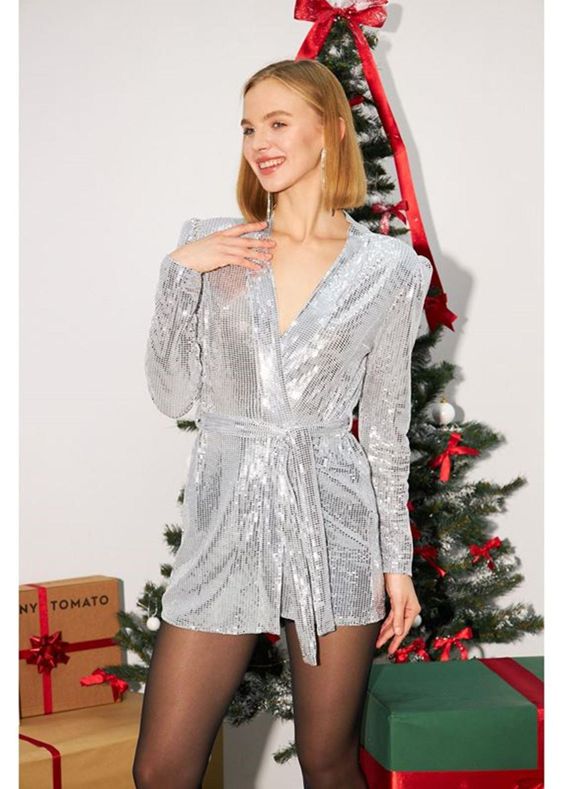 Kuşaklı Pullu Buzy Kimono