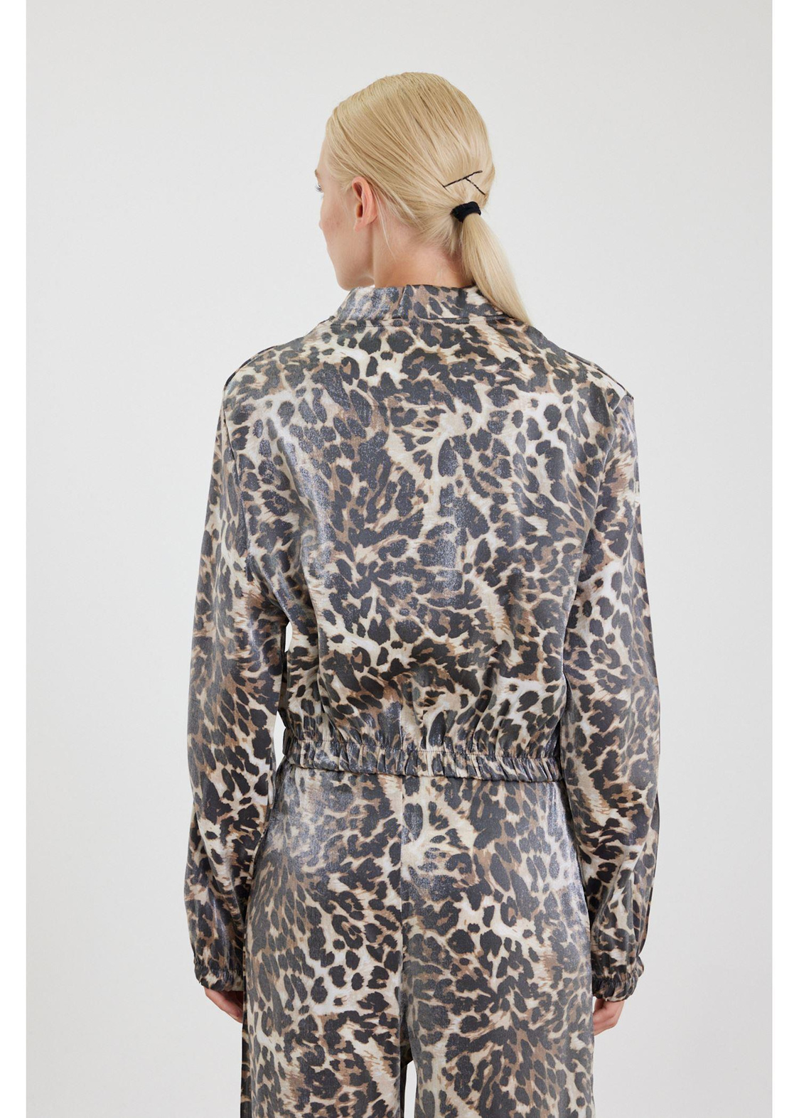 Leopar Desenli Ceket-Vizon