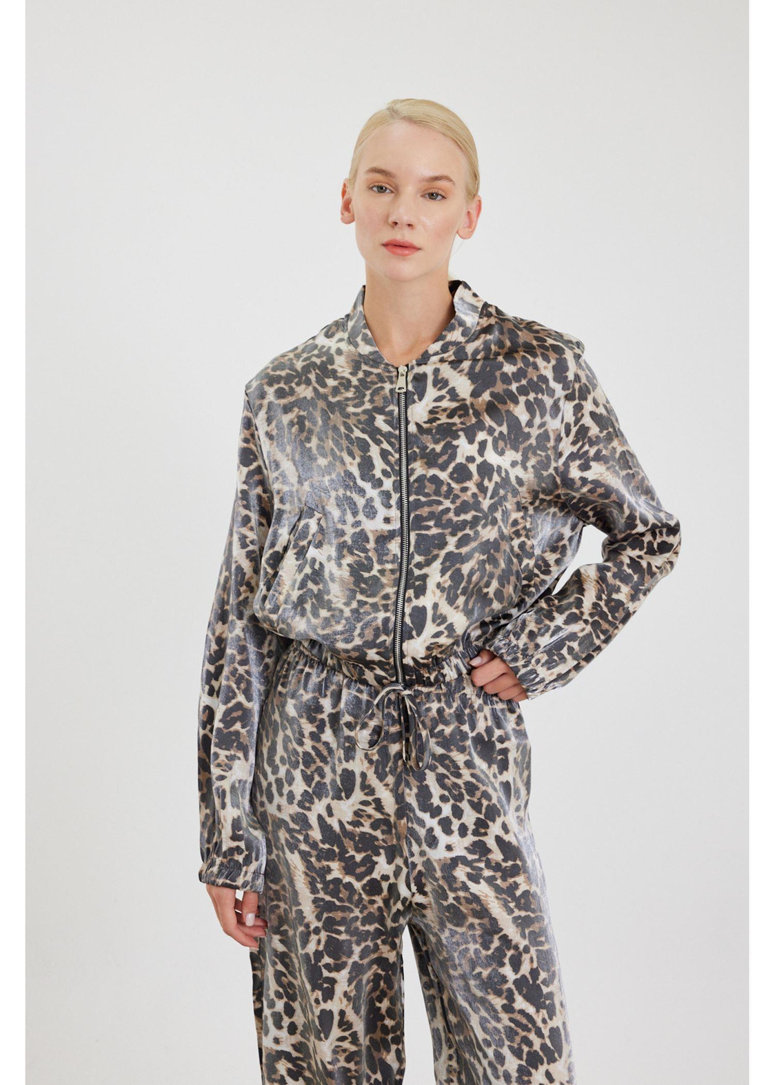 Leopar Desenli Ceket-Vizon