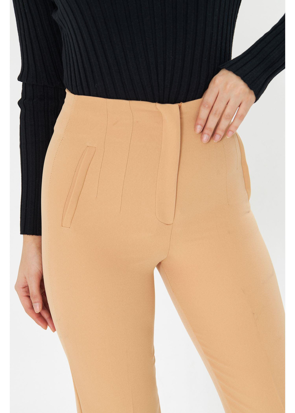 Pensli Yüksek Bel Atlas Pantolon