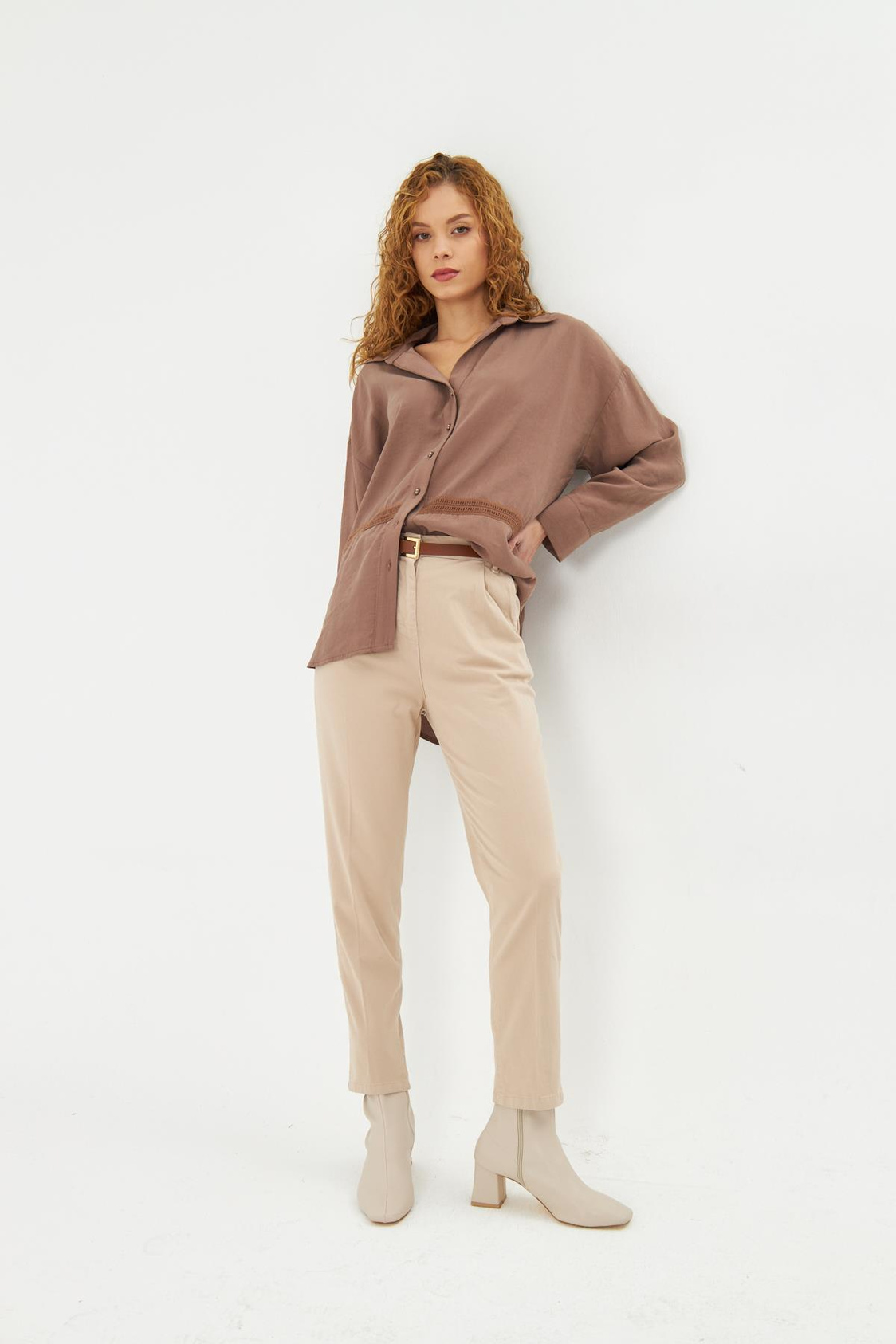 Pilili Kemerli Chino Pantolon