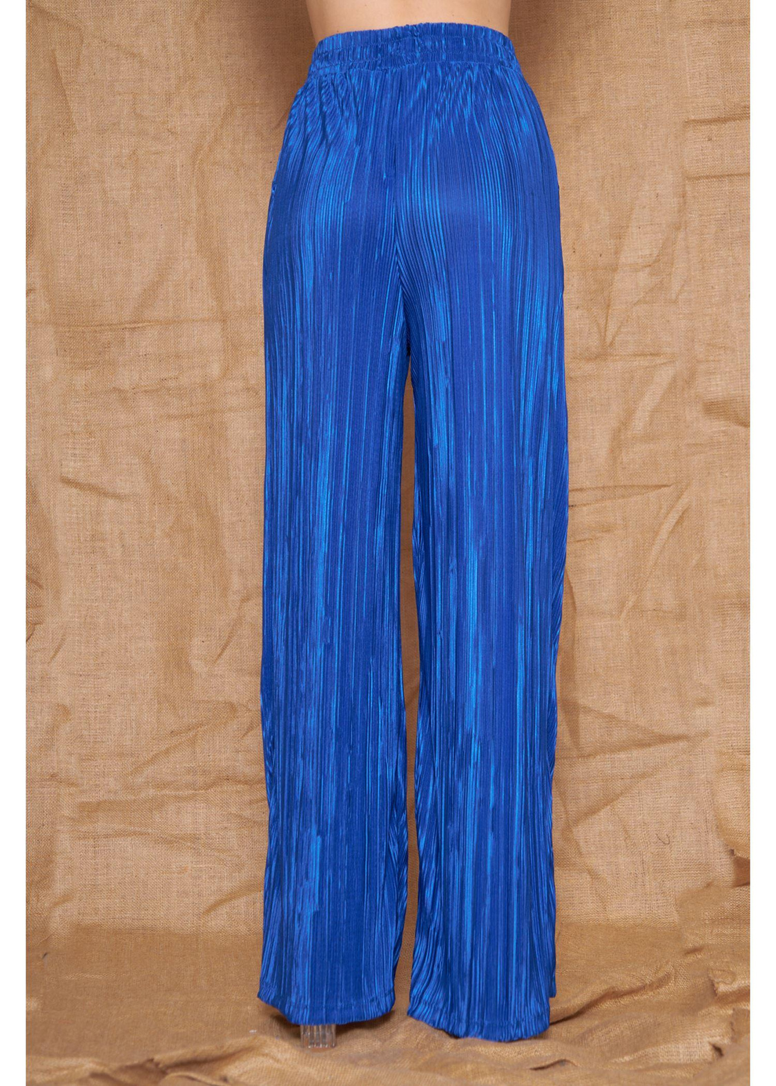 Piliseli Örme Pantolon-Saks