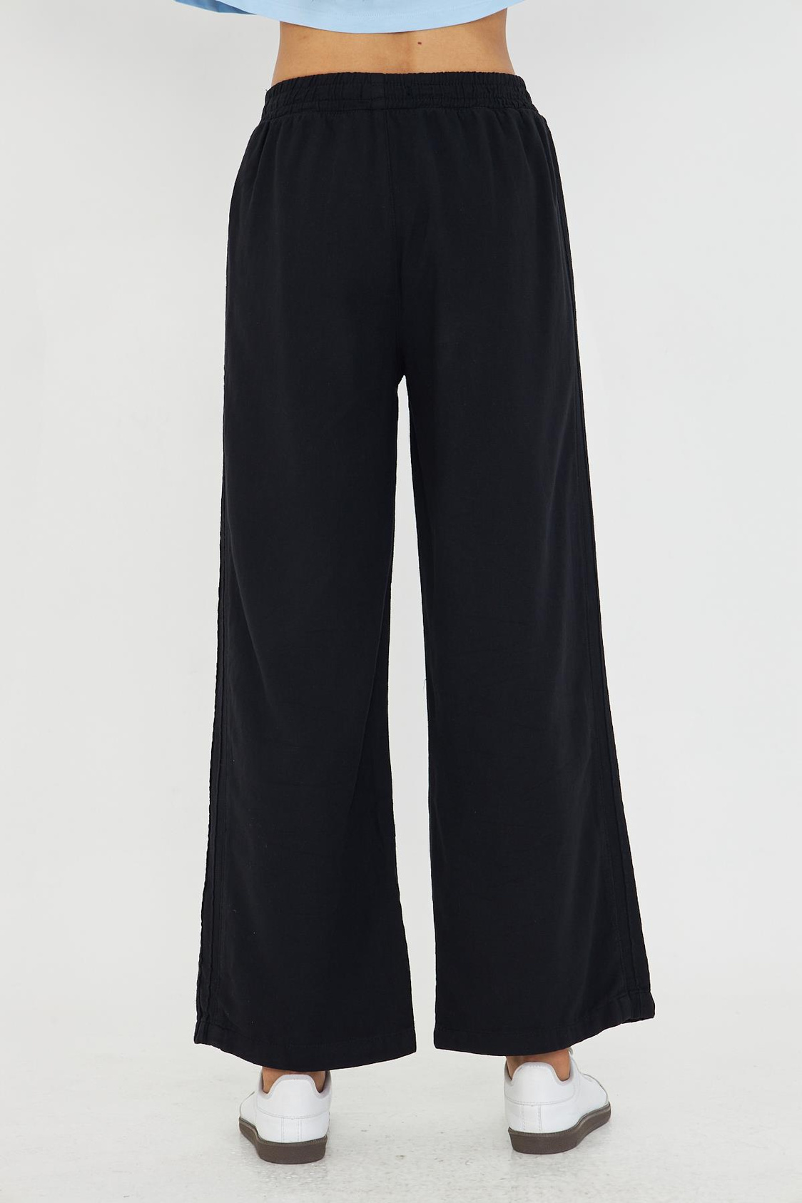 Şeritli Bol Paça Pantolon