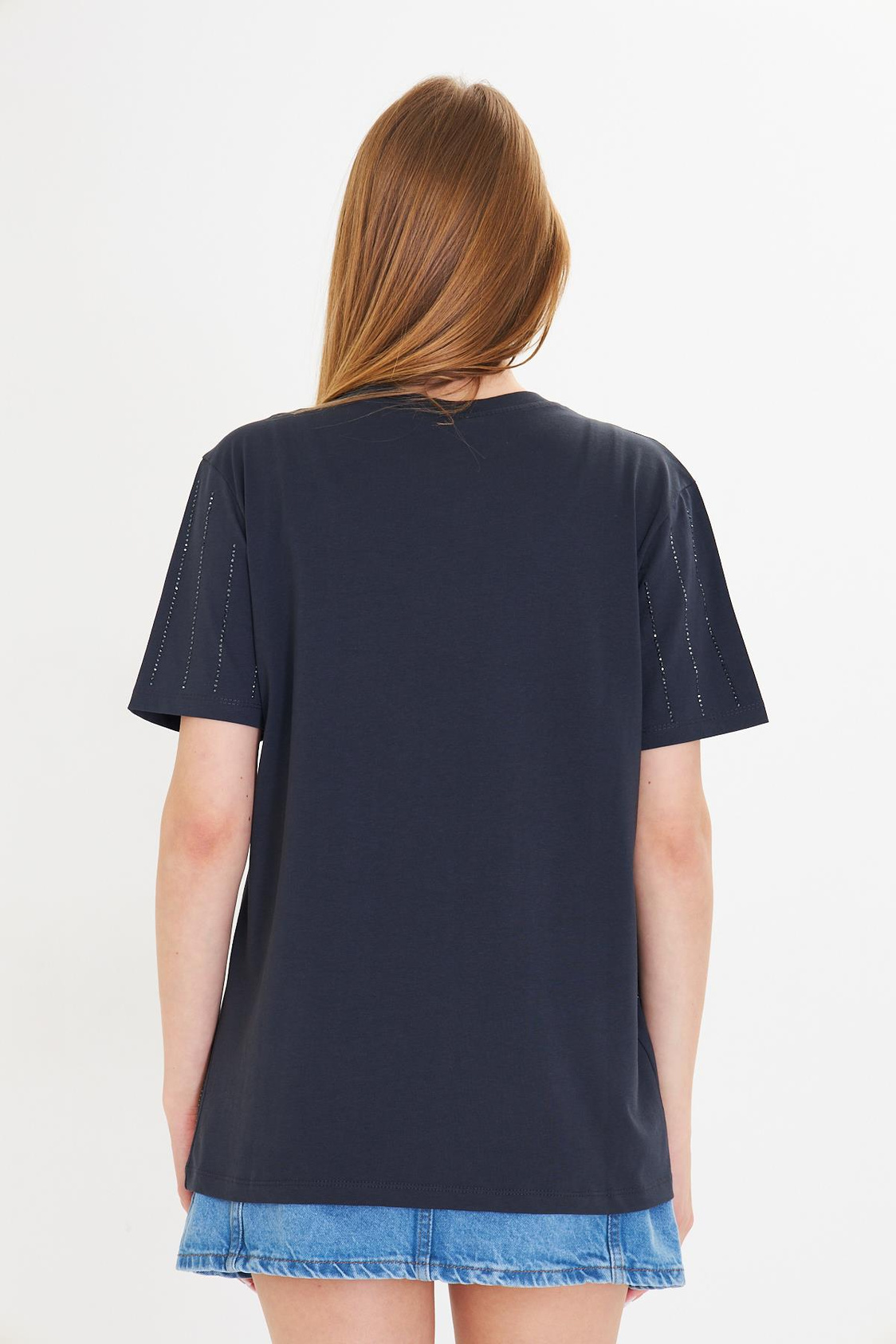 Sıra Taşlı Basic T-shirt