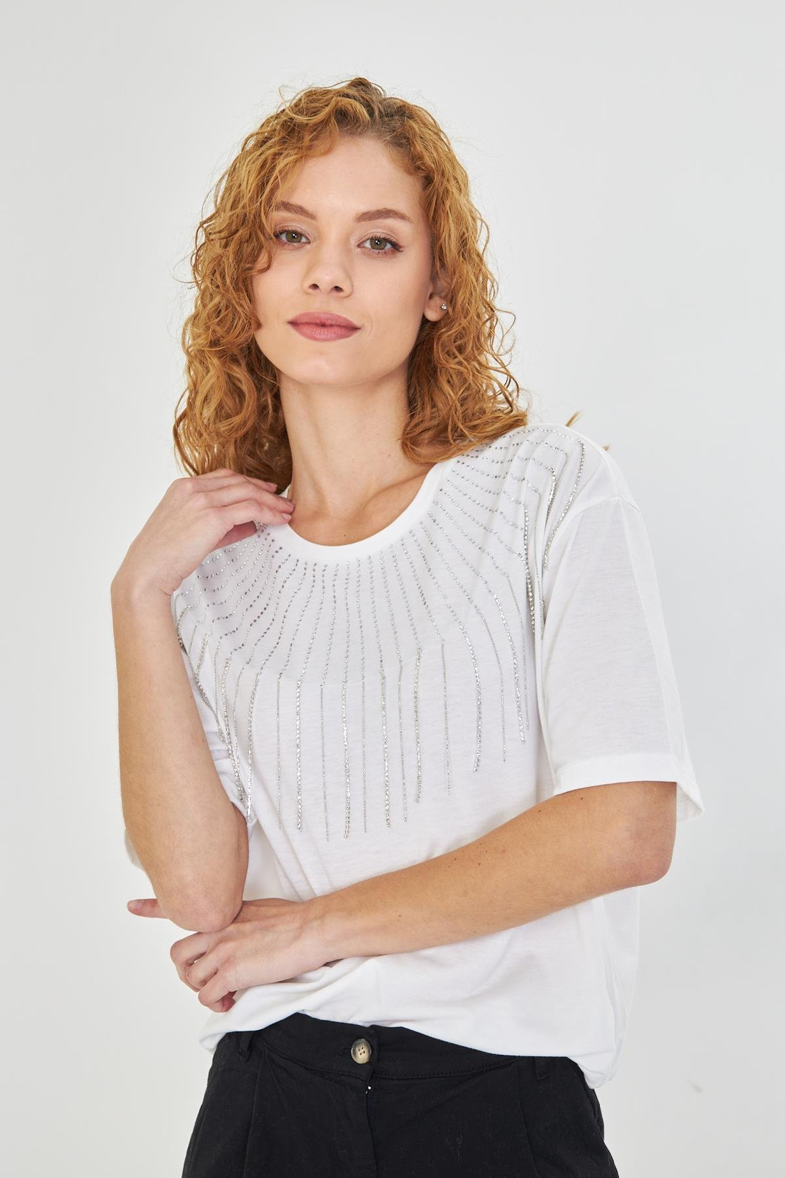 Taş İşlemeli T-shirt