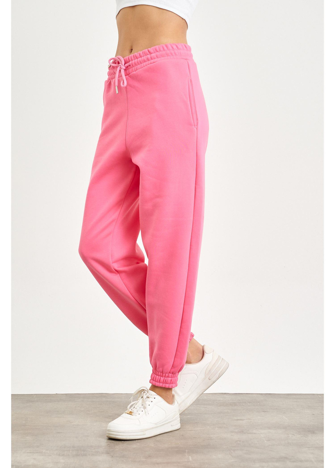 Üç İplik Jogger Pantolon-Pembe