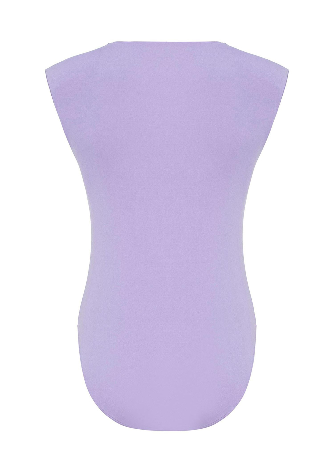 Vatkalı Alttan Çıtçıtlı Bodysuit-Lila