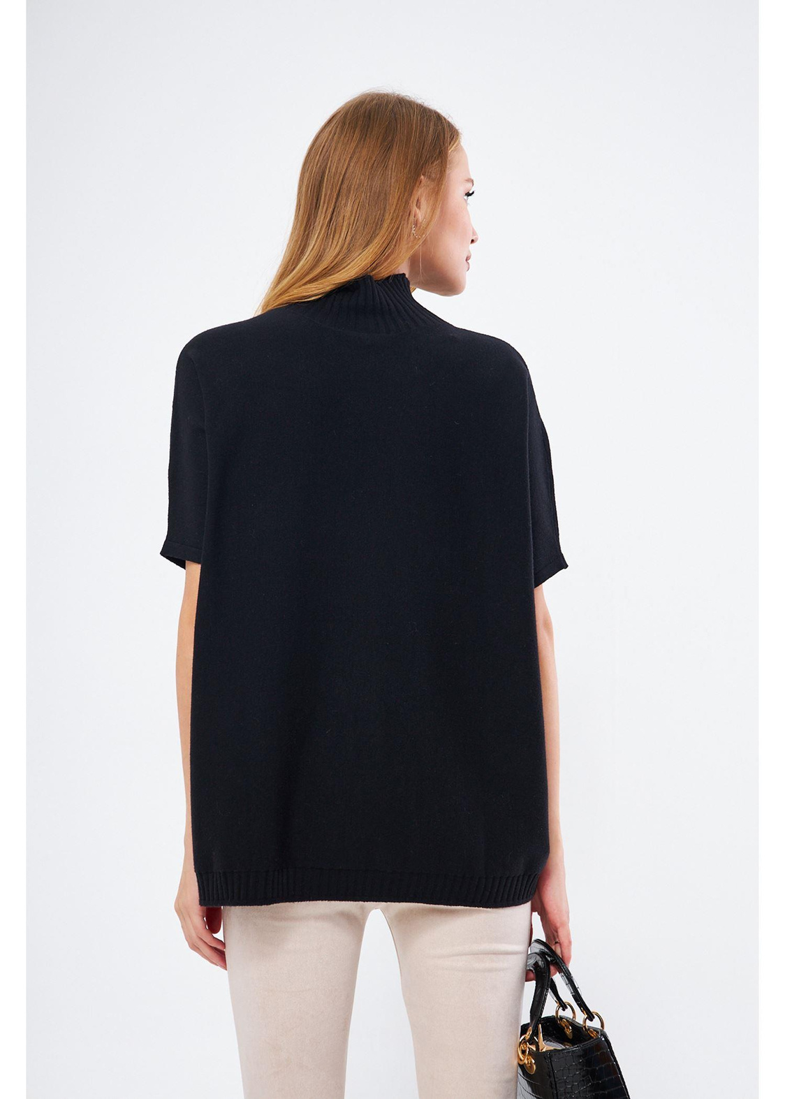 Yarım Balıkçı Oversize Kazak
