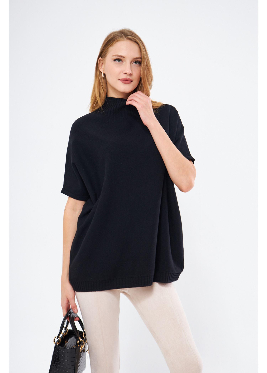 Yarım Balıkçı Oversize Kazak