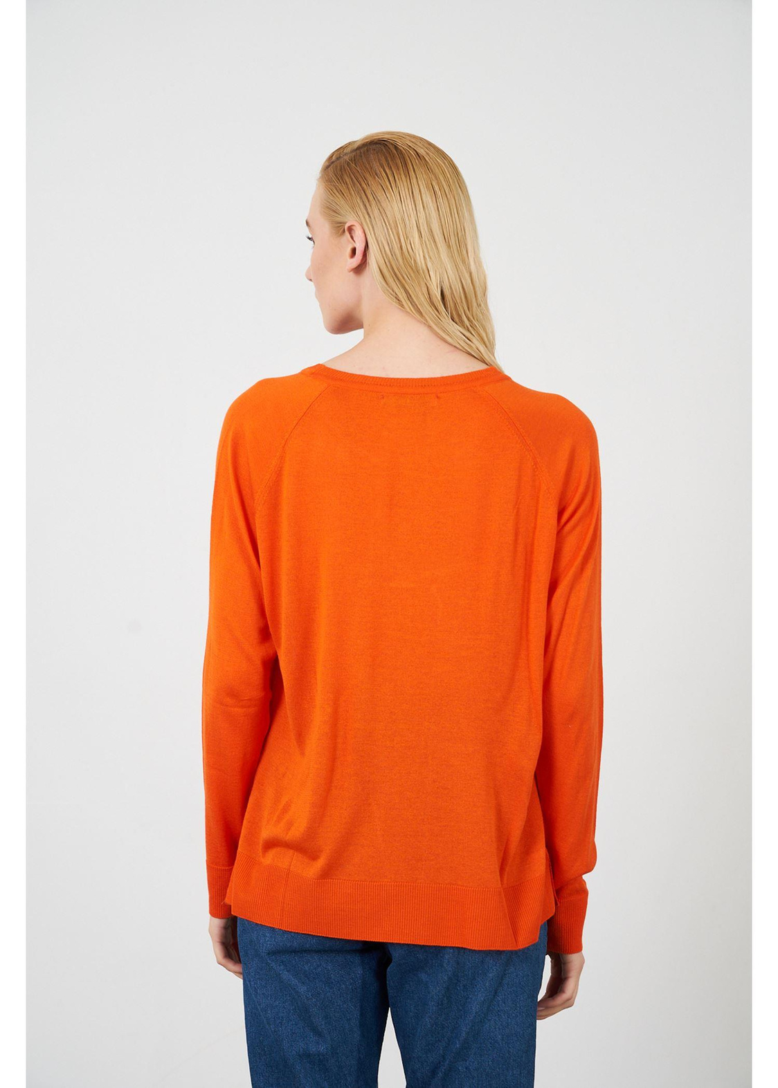 Yumuşak Basic Triko-Turuncu