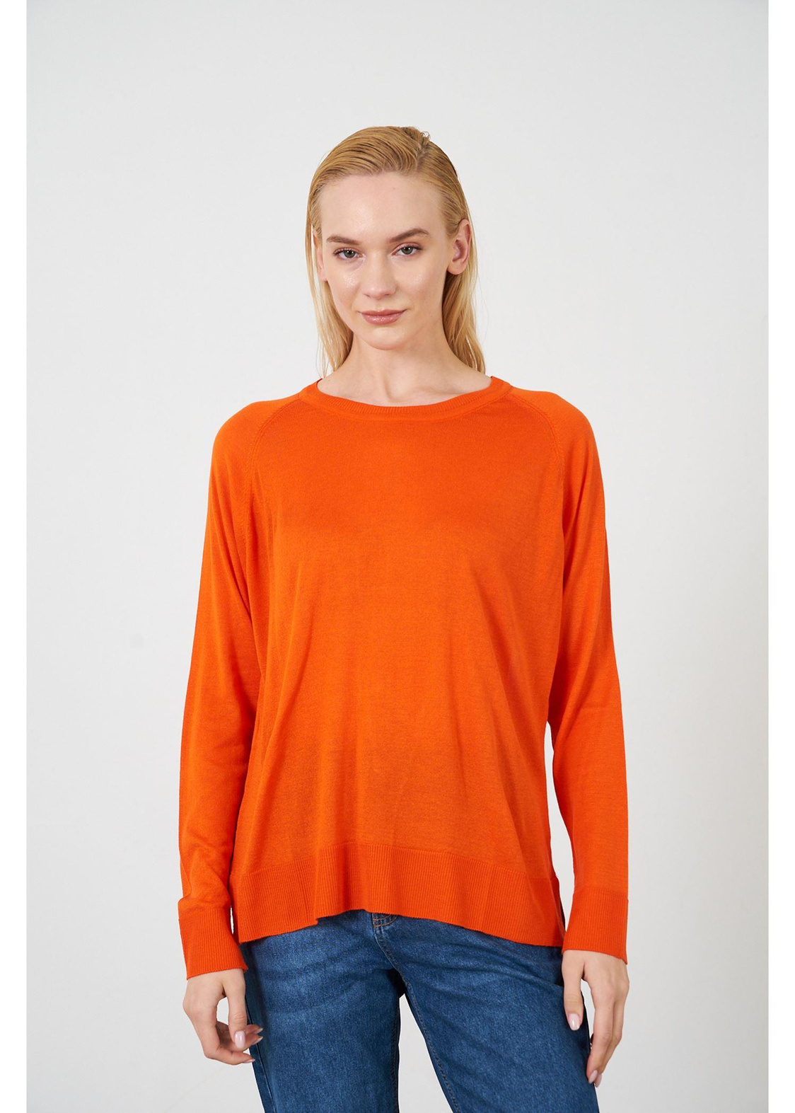 Yumuşak Basic Triko-Turuncu