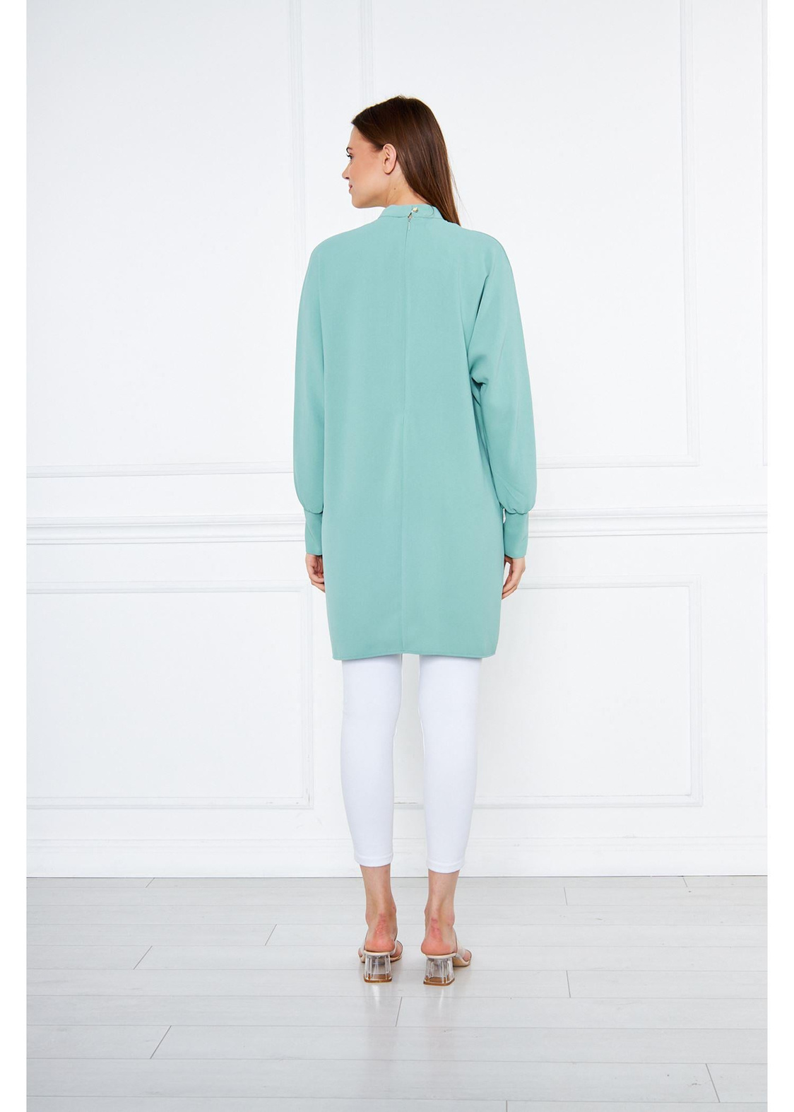 Zincir Detaylı Tunik-Mint