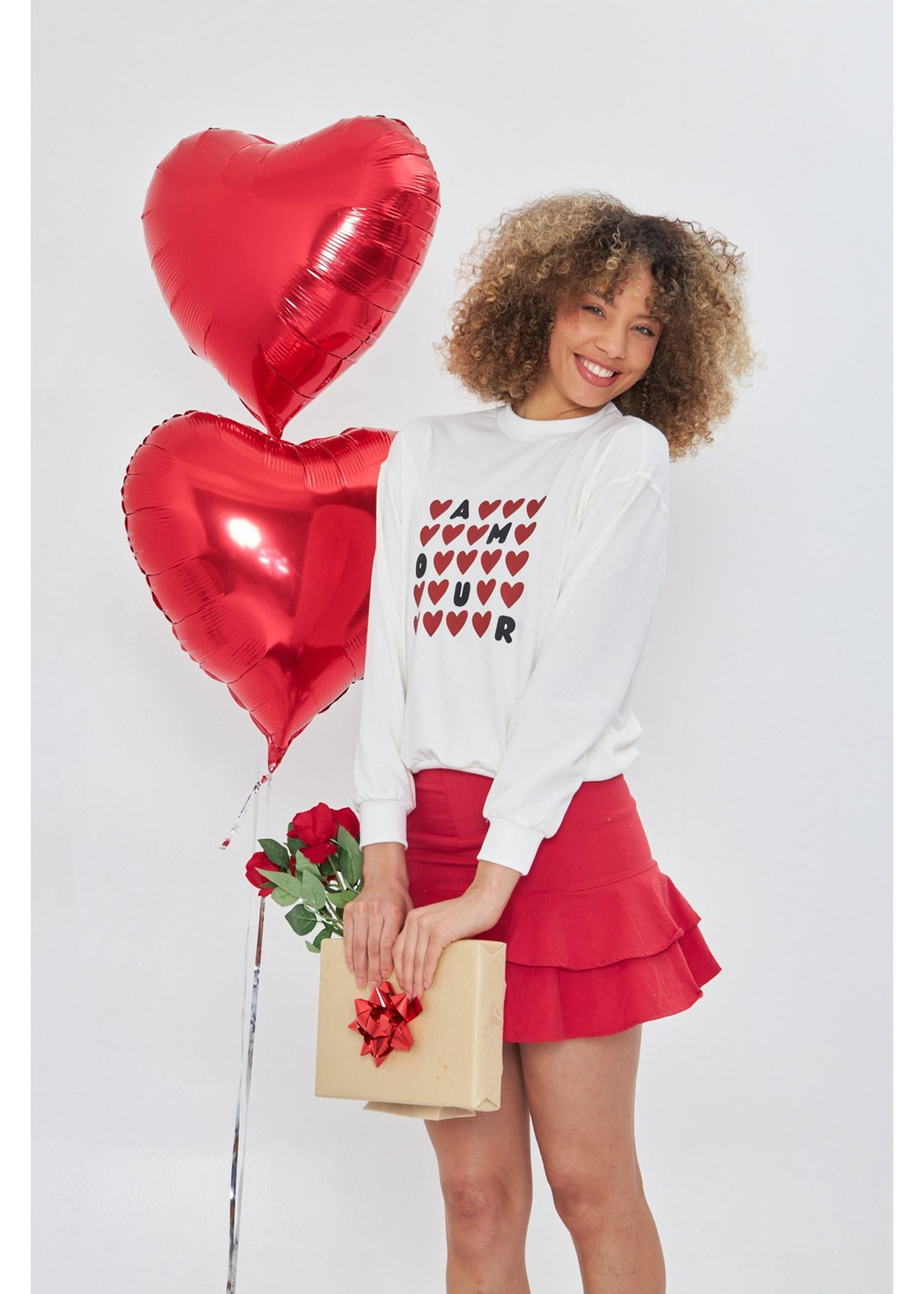 Amour Baskılı Sweatshirt