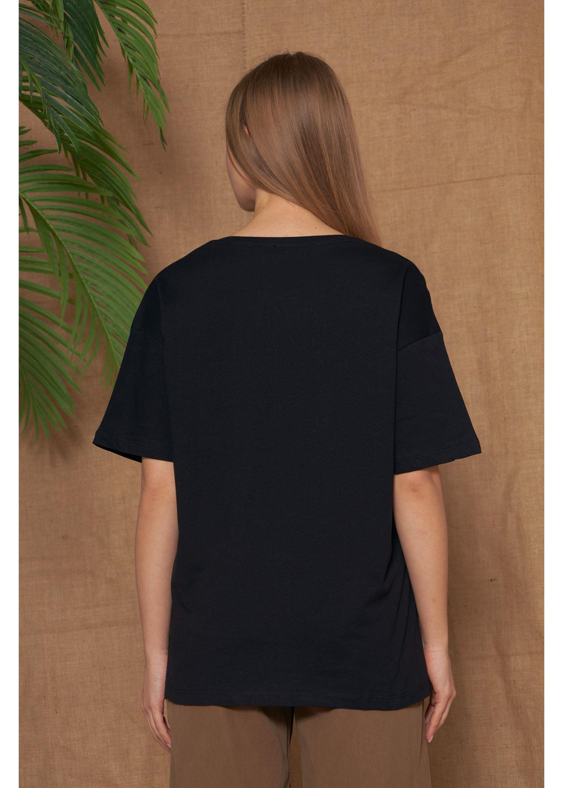 Ananas Nakışlı Süprem T-shirt - Siyah
