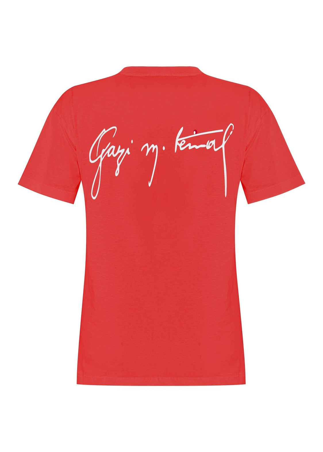 Arkası İmzalı T-shirt - Kırmızı