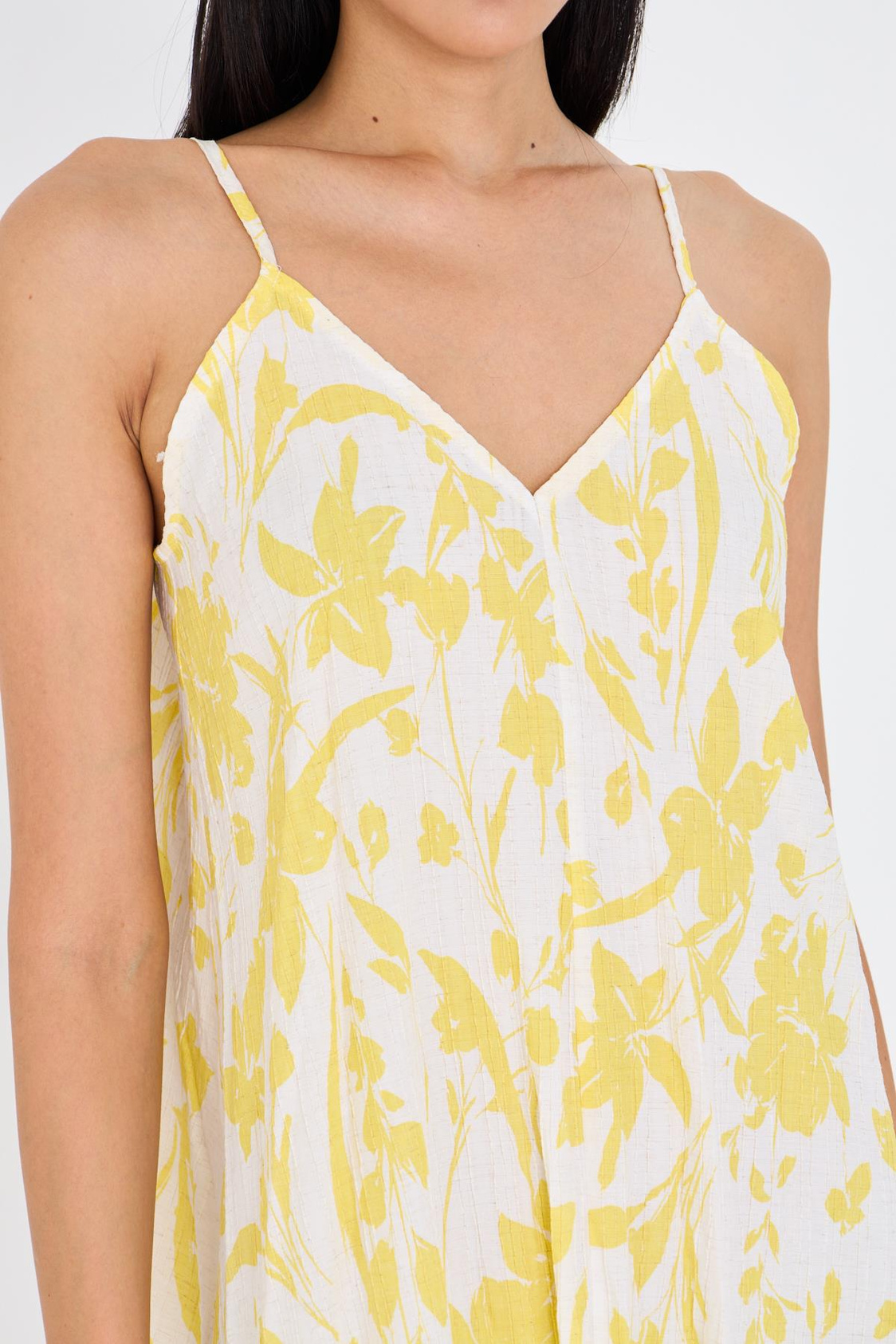 Ayarlanabilir Askılı Desenli Elbise