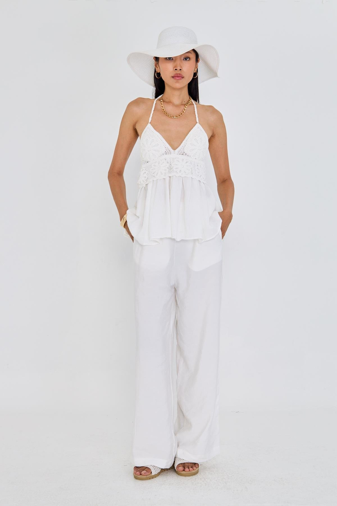 Bağcıklı Yan Cepli Modal Pantolon