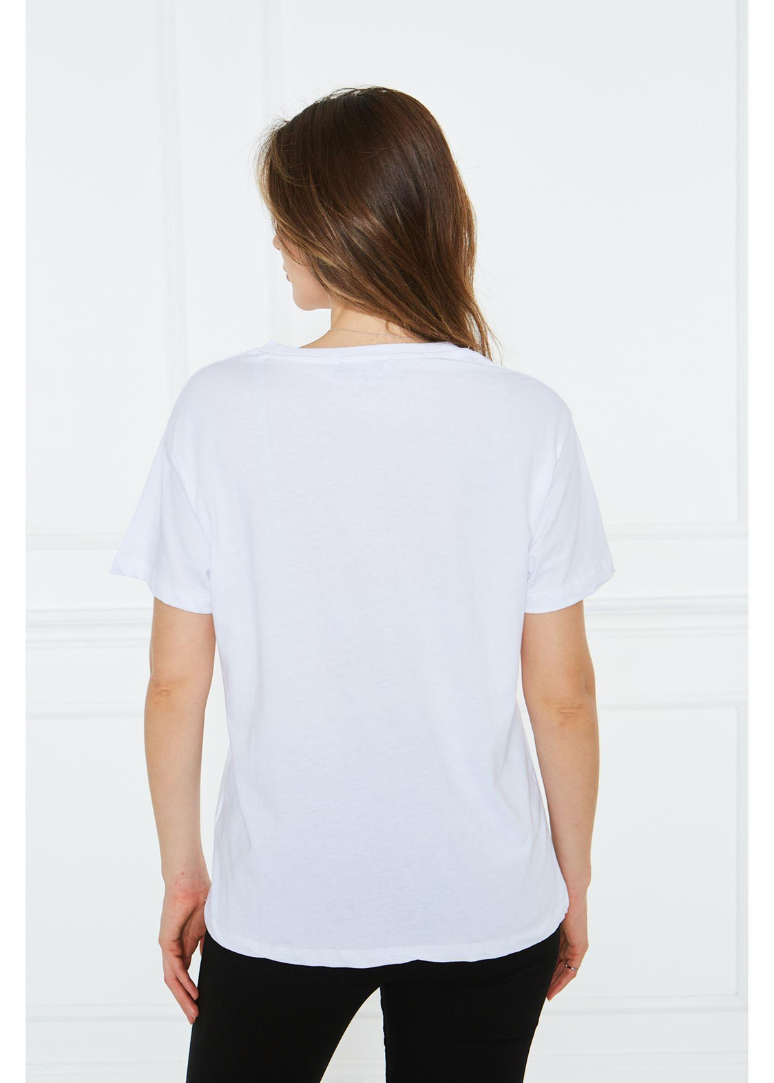 Baskılı Tshirt-Beyaz