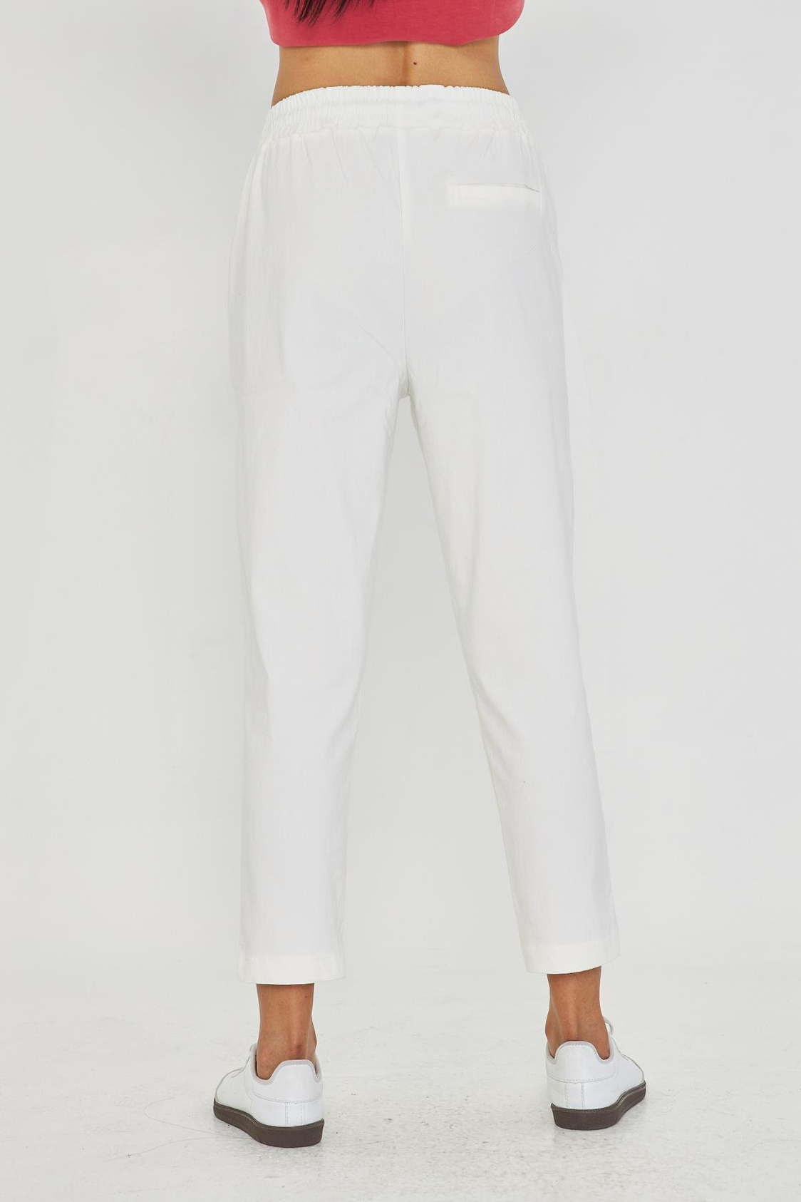 Beli Lastikli Fleto Cepli Pantolon - Ekru