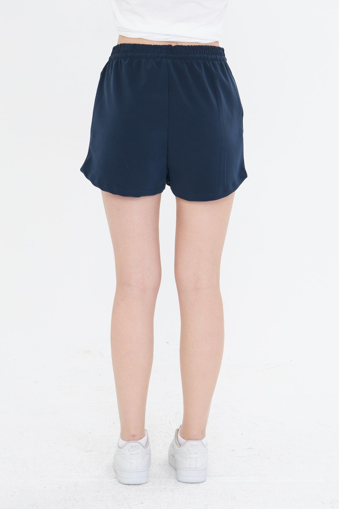 Beli Lastikli Modal Şort - Lacivert