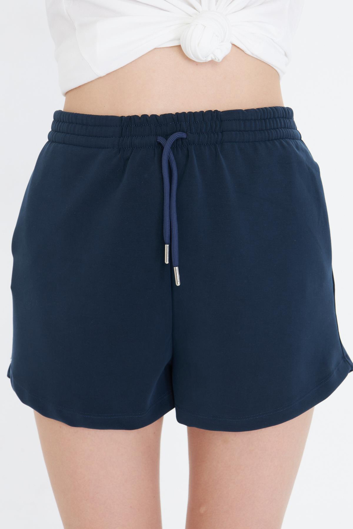 Beli Lastikli Modal Şort - Lacivert